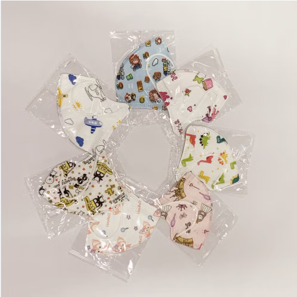 Hubei Haixin Disposable Medical Face Mask Butterfly-Shaped 3D Duckbill Design with Colourful Earloop for Children