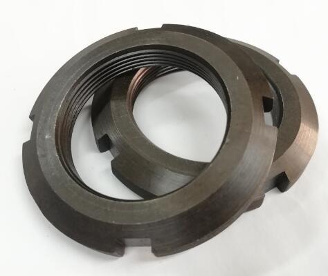 Carbon Steel Bearing Round Lock Nut M8 X 40 Zinc Plate Surface DIN981