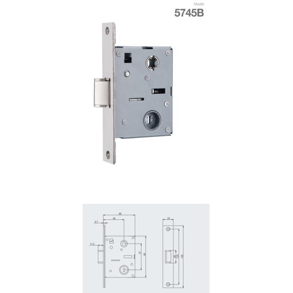 Chrome заканчивает OEM замка Bathroom Mortise Backset 50mm