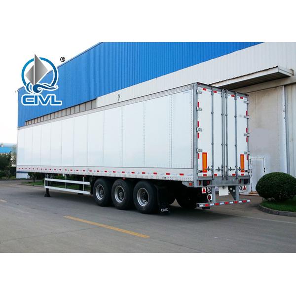Aluminum Dry Van Semi Trailer Trucks , Three Axle Van Trailer One Year Warranty