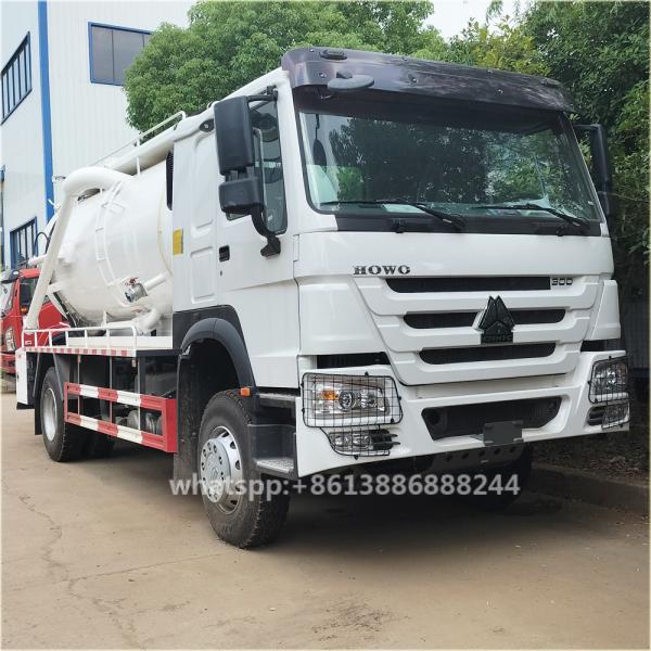 Export Type HOWO   15000 Liters  Sewage Suction Truck        Vacuum Tanker