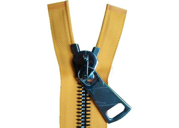 Euro Teeth Coil Separating Zipper For Sweaters , Standard Ykk Type Teeth Bottom Separating Zipper