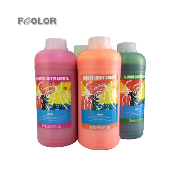 FCOLOR Newest DTF Fluorescent Ink Suitable for Modified L1800 Print PET Film and Powder