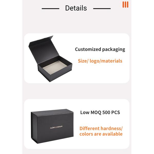 На заказ логотип Черная книга в форме магнитной коробки для подарков жесткий картонный пакет для косметики