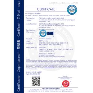 GZ Photonics Technology Co. , Ltd Certifications