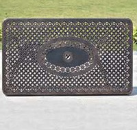 Leisure  Garden Cast Aluminum 6 Seater Outdoor Furniture Table And Chair Set Garden Furniture