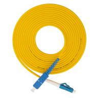 Manutenção programada amarela 1m 5m 10m do Sc Lc UPC APC do cabo de remendo da fibra ótica de LSZH 15m