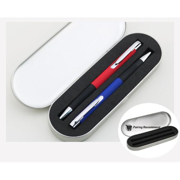 Plume à bille en aluminium à vendre à chaud revêtement doux poignée en caoutchouc doux Plume à bille à écrire lisse