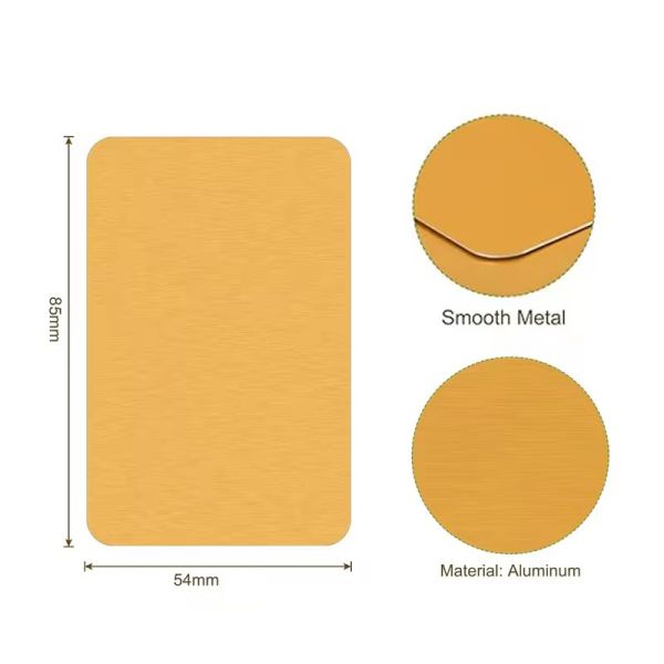 Wholesale Custom Design Anodized Aluminum Blank Metal Business Cards 0.8MM for Laser Engraving