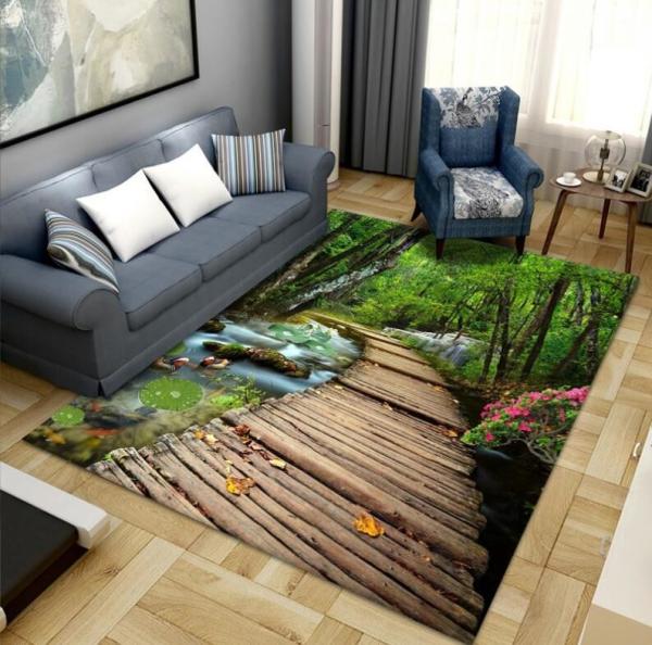 Beautiful Scenery Household Bedroom Living Room Floor Carpet Special Style