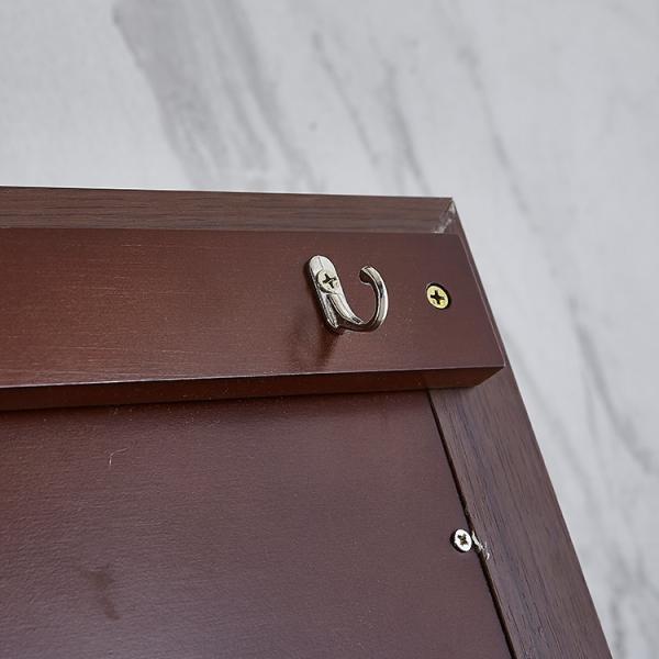 NC Painted 3mm Mirror Brown Wooden Built In Wall Ironing Board