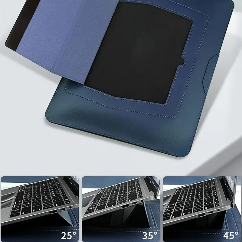Leather Bag Laptop Mouse Pad 2 in 1 Hand-held Computer Storage Bag Computer Simple Business Bags Covers for 13 14 15