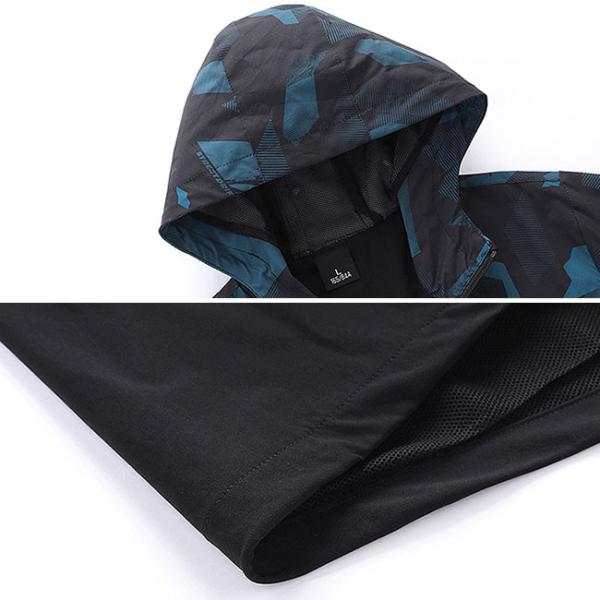 Пальто горы голубых серых людей куртки Windbreaker камуфлирования на открытом воздухе