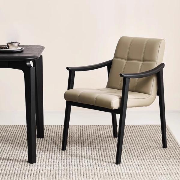 High End Italian Genuine Leather One Seater Sofa Chair With Solid Wood Backrests