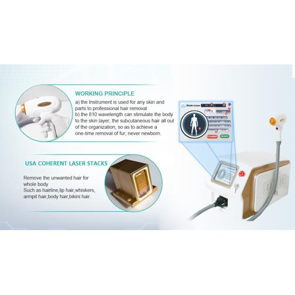 Single Handle Diode Laser Painless Hair Removal Machine 808nm Ce Approved