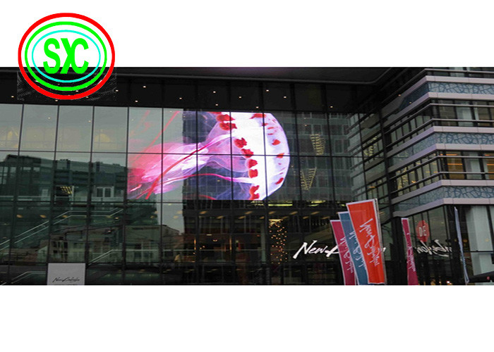 Slim Transparent LED Screen with 4500cd Brightness and 1200hz Refresh Rate Perfect for Modern Architecture and Advertising Applications