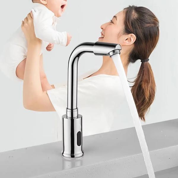 Faucet Type Hot Cold Water Kitchen Tap Brass Construction Automatic Water Saver Tap