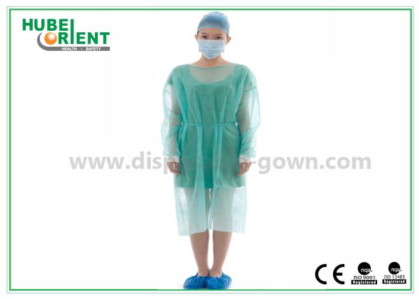 Dust Prevention Disposable PP Isolation Gown With Knitted Wrist