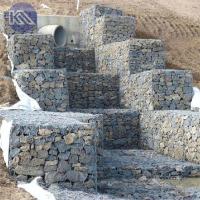 Réseau de treillis métalliques en gabions de 2 x 1 x 1 m personnalisé pour un projet de lutte contre les inondations avec certificats CE ISO et UE