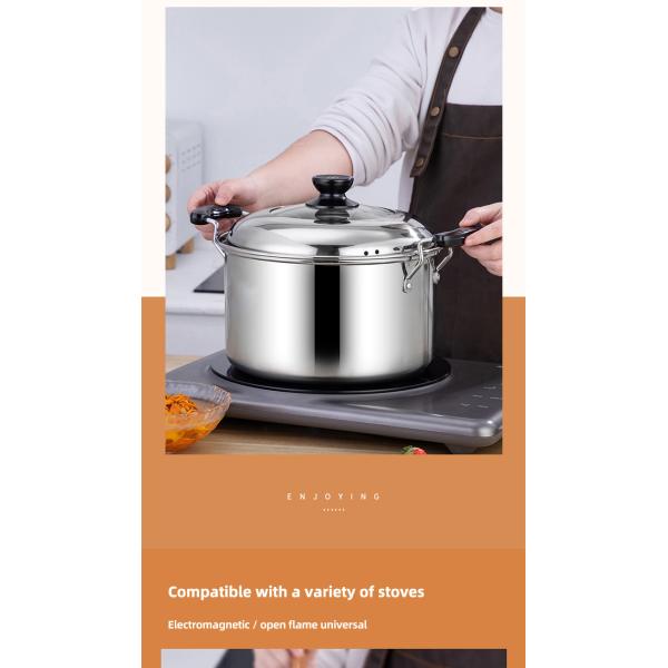Best Sale Cooking Soup Pot Kitchen Stainless Steel Soup & Stock Pot With Visual Pot Lid