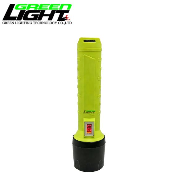 Rechargeable LED Inspection Flashlight IP68 Industrial Work Torch with USB Charging and Digital Display