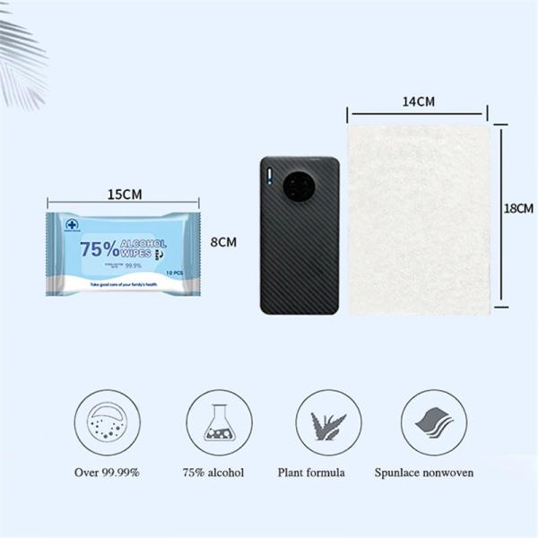 Antibacterial 75% Alcohol Cotton Pad Alcohol Cleaning Wet Wipes for Facial Hand