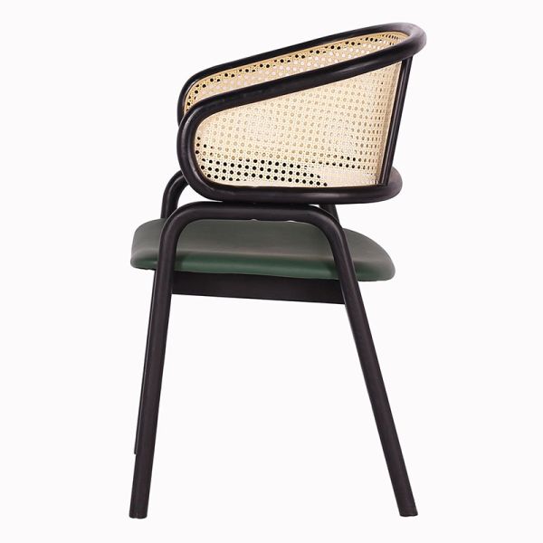 Rattan Chair Soft Seat Modern Nordic Dining Chairs Wooden Armchair