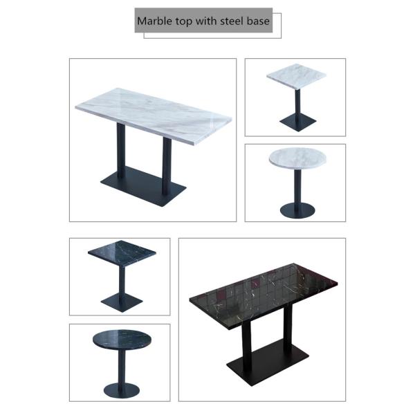 180cm 160cm 150cm 140cm Rectangle Marble Dining Table And Chairs Set