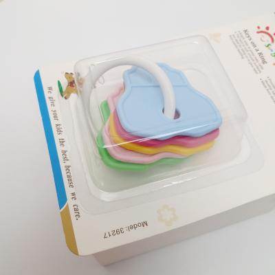 Colorfull PP Ring 3 Month Baby Teether Keys