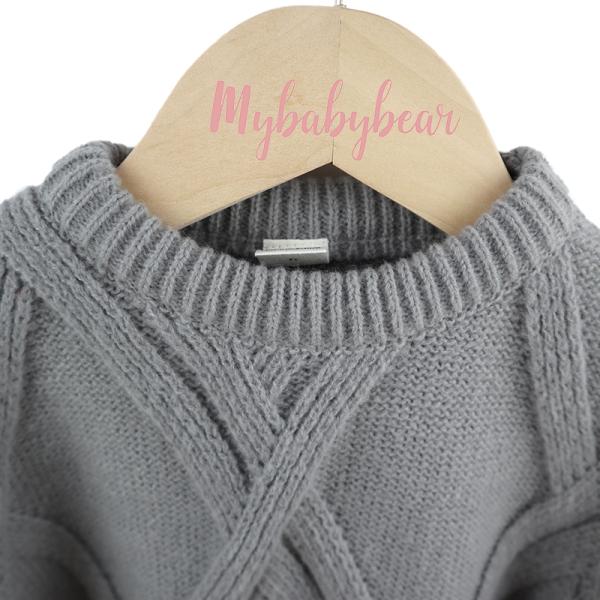 Children's Knitted Pattern Wool Acrylic Kid baby girl pullover Sweater