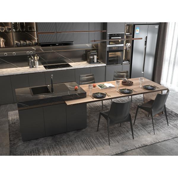 Customizable Kitchen Cabinets Factory Including Sink Backsplash Faucet For Villas