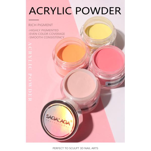 Private Label Glitter Color Acrylic Nail Powder 2 in 1 for Nail Salon Manicure Excellent Nail Art Effect Certificate MSDS