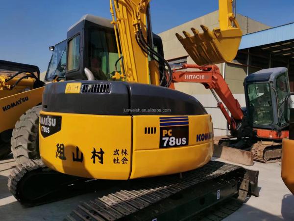 8 Ton Mini Digger Komatsu PC78US-6 Hydraulic Excavator with Low Working Hours 128.6KW
