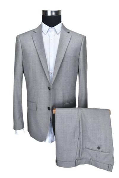 MG Mens 2 Piece Suit Grey Mel Suit Customized Fabric ISO9001 Certification