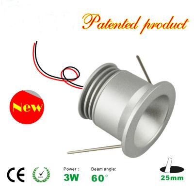 3W LED Light Recessed Mini LED Downlights decorate wall panel spotlight 25mm hole size