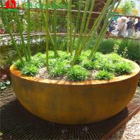Planteur en acier rouillé en acier de pots de fleur d'OEM Corten le grand enferme dans une boîte la preuve d'abrasion