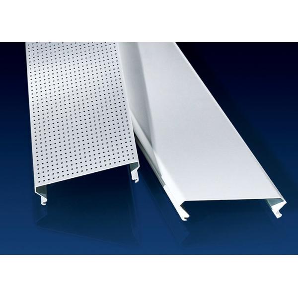 C Shaped Linear Metal Strip Ceiling , False Perforated Aluminium Strip