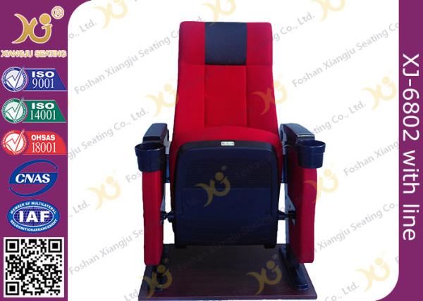 Steel Frame Powder Coating Folding Theater Seats / Cinema Folding Chair
