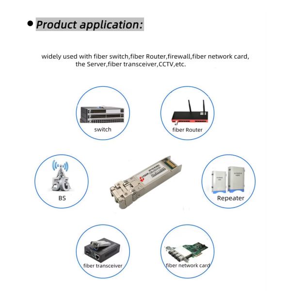 Custom 10Ge 10KM SFP+ Transceiver Module BIDI LC single Fiber Single mode DDM