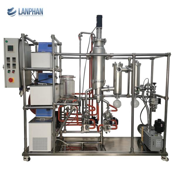 15-30 L/H Wiped Film Evaporator Glass Stainless Steel Molecular Unit Lab