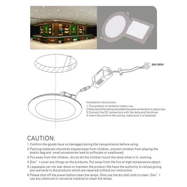 Высокий свет панели яркости утопленный СИД 24 ватта с современным украшая стилем