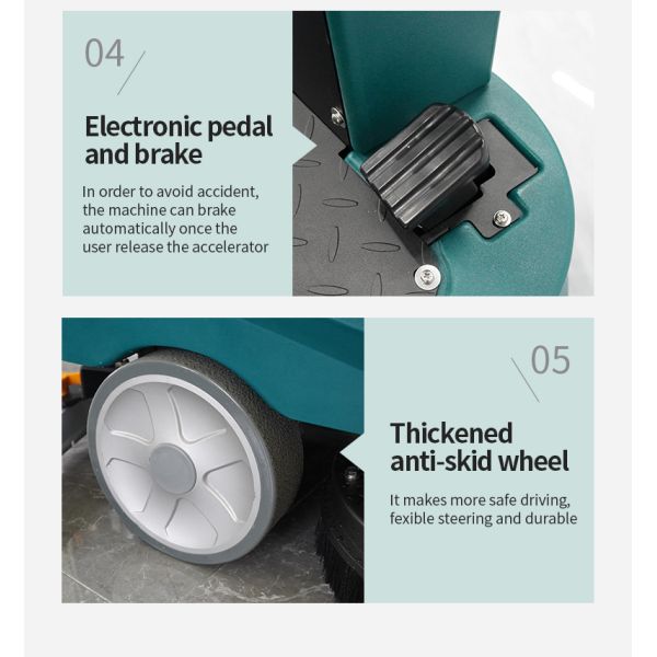 Automatic Ride On Floor Scrubber Cleaner For Hospital Garage
