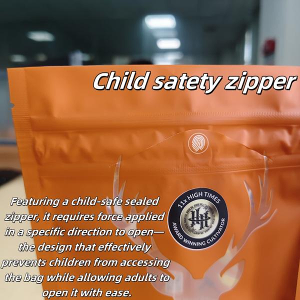 Customizable Full Color Printing Pattern Child Resistant Bags For Medicine Packaging With Special Visible Window.