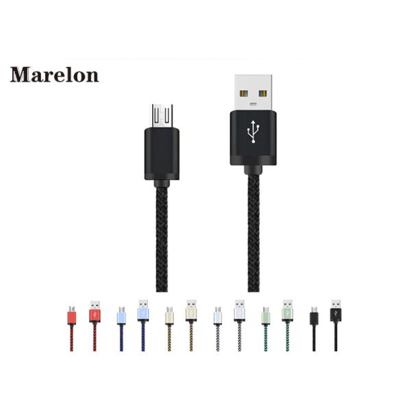 Nylon Hemp FLower USB Transfer Cable 1M / 3FT Round Fabric Braided Custom Logo