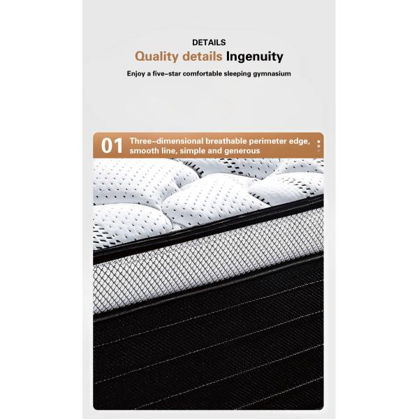 Modern Bedroom Mattress with Honeycomb Breathable Structure and Double-layer Support