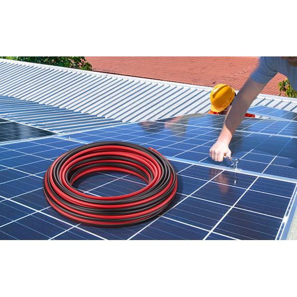TUV аттестует черный залуживанный удлинительный кабель 10AWG провода PV меди солнечный 6mm2