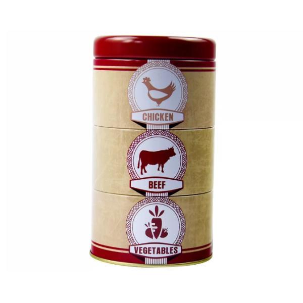 Round Candy Cookie Tin Cans 90x160mm Airtight