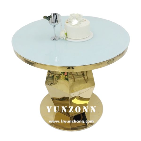 Gold Stainless Steel Cake Stand for Weddings Events Hotel Furniture & Party Decorations for Dining Living Room Outdoor Use