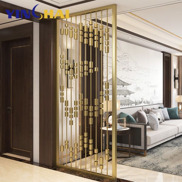 Customized Metal Room Dividers Decorative Luxury Stainless Steel For Hotel Living Room Bedroom