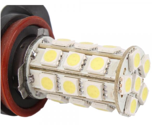 5050 H11 27 SMD LED Car Light Bulbs For 9-14.8V Automotive White / Yellow Color